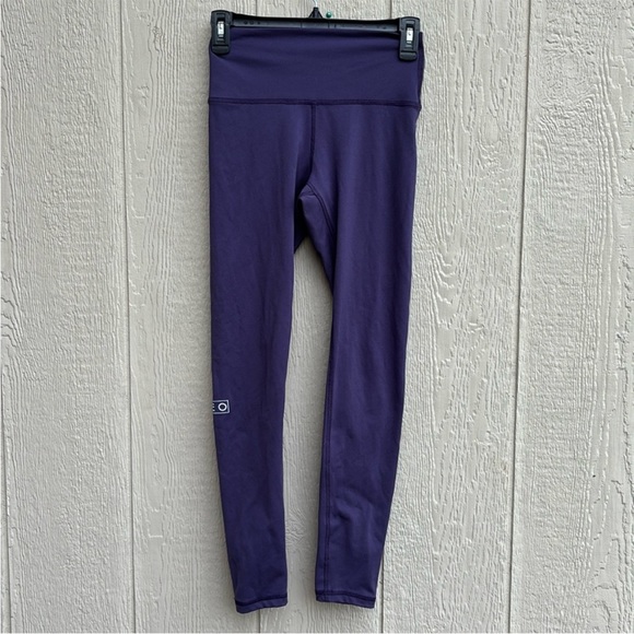 Fleo Pants - Fleo El Toro High Waisted Navy Cosmos Purple Indigo Athletic Leggings, size M